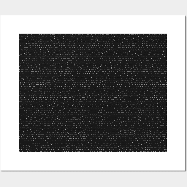 The Bee Movie Script But It's In Morse Code (White Text) Wall Art by DudeAwesome